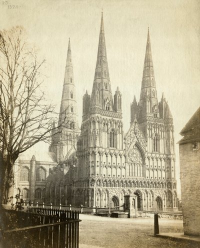 Cathédrale de Lichfield, Staffordshire, vers 1860 - Francis Bedford