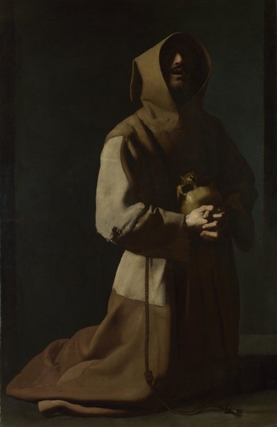 Saint François en méditation, 1635-1640 - Francisco de Zurbaran