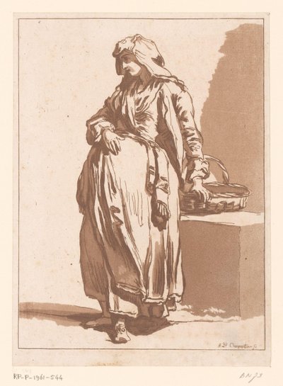 Paysanne avec un panier - Francois Philippe Charpentier