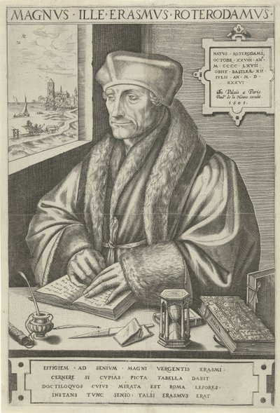 Portrait de Desiderius Erasmus - Frans Huys