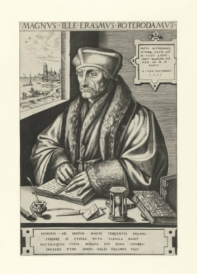 Portrait de Desiderius Erasmus - Frans Huys