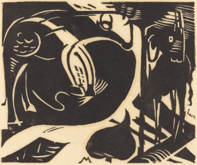 Deux animaux mythiques, 1914 - Franz Marc