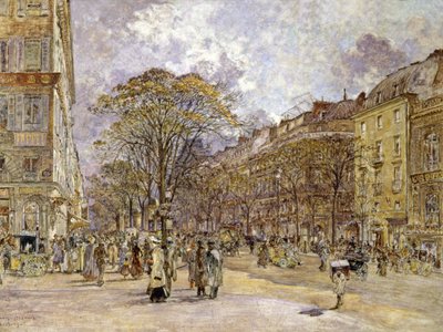 Le boulevard des Italiens, Paris - Frederic Anatole Houbron