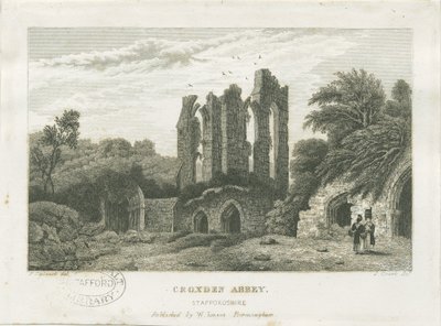 Abbaye de Croxden : gravure, nd [c 1830] - Frederick Calvert