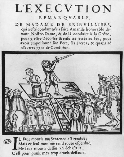 Exécution de la marquise de Brinvilliers, 1676 - French School