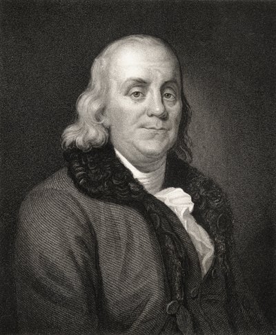 Portrait de Benjamin Franklin - French School