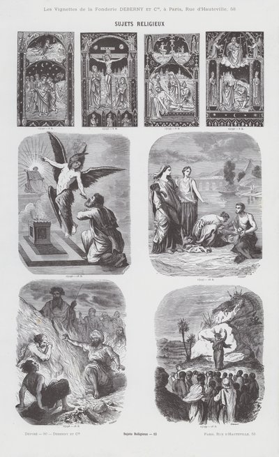 Sujets religieux (gravure) - French School