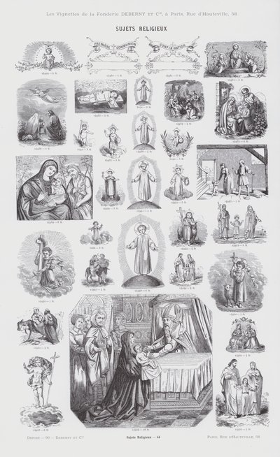 Sujets religieux (gravure) - French School