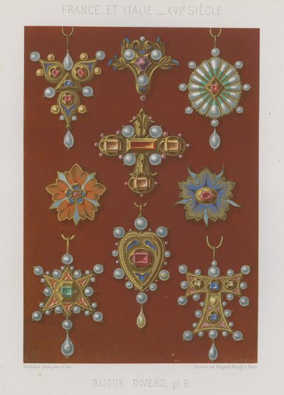 Diverses pièces de joaillerie - French School