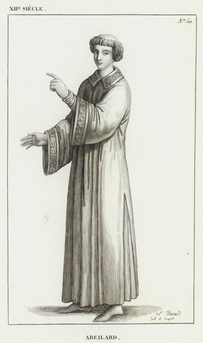 XII Siècle, Abélard (gravure) - French School