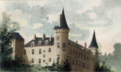 Vue du château de Bazoches (Nièvre). - French School