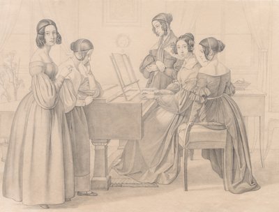 Musicale chez les Preller, 1838 - Friedrich Preller