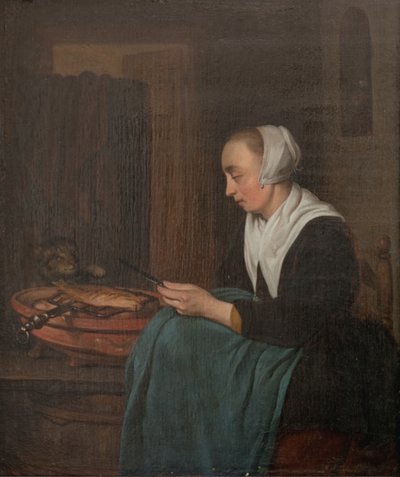 Une vendeuse endormie - Gabriel Metsu