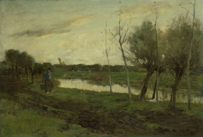 Paysage avec un canal - Geo Poggenbeek