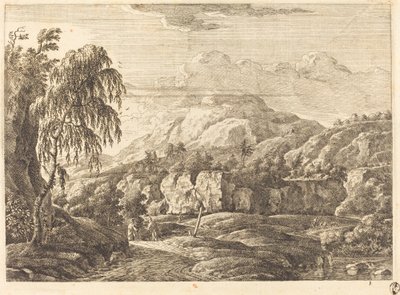 Paysage avec croix et figures - Georg Eisenmann