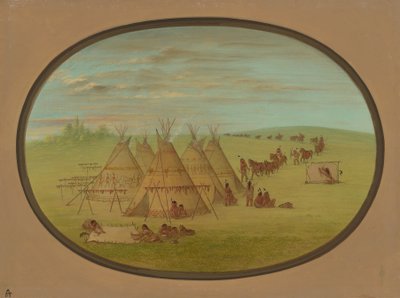 Un petit village Sioux, 1861-1869 - George Catlin