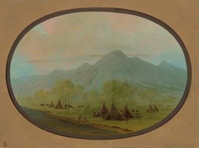 Un petit village Crow, 1855-1869 - George Catlin