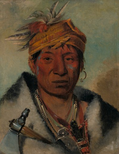 Ah-yaw-né-tak-oár-ron, un guerrier, 1831 - George Catlin