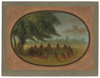 Un conseil indien - Sioux - George Catlin