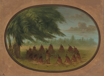 Un conseil indien - Sioux - George Catlin