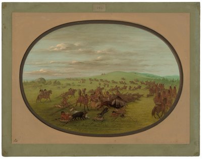 Camanchees en mouvement - George Catlin