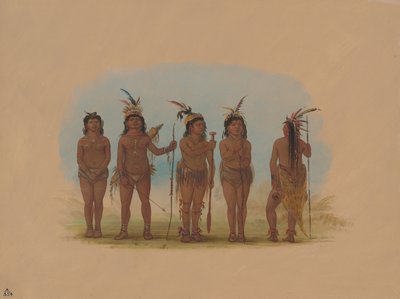 Cinq Indiens Caribbe - George Catlin