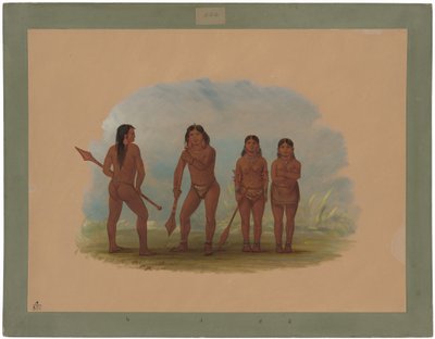 Quatre Indiens Angustura - George Catlin