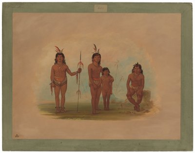 Quatre Indiens Goo-a-give - George Catlin