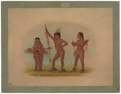 Quatre Indiens Mura - George Catlin