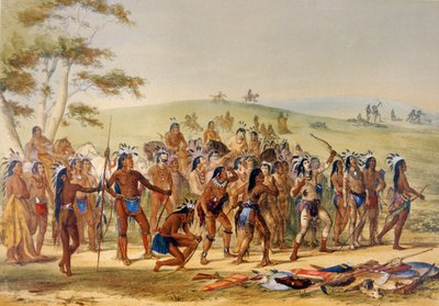 Jeu de la flèche - George Catlin