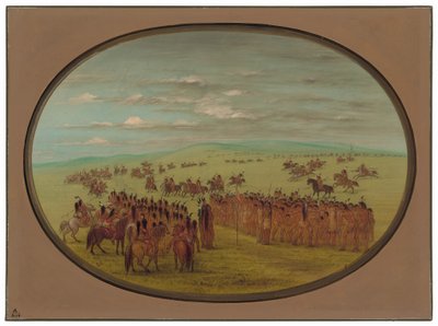 Course de chevaux - Minatarrees - George Catlin