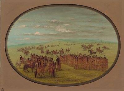 Course de Chevaux - Minatarrees, 1861-1869 - George Catlin