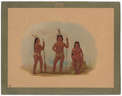 Chef Klahoquaht, sa femme et son fils - George Catlin