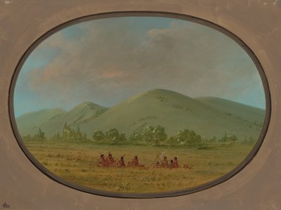 Falaises de Nishnabotana, Haut Missouri - George Catlin