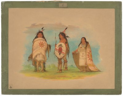 Trois Indiens Riccarree - George Catlin