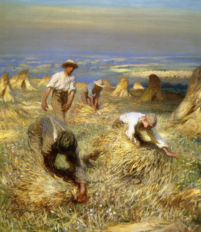 Récolte, liant les gerbes - George Clausen