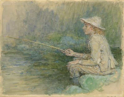 Garçon pêchant - George Henry Boughton