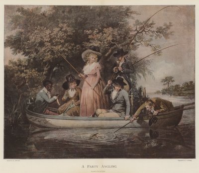 Une partie de pêche (chromolithographie) - George Morland