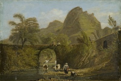 Rocher et pont de Dynas - George Orleans Delamotte