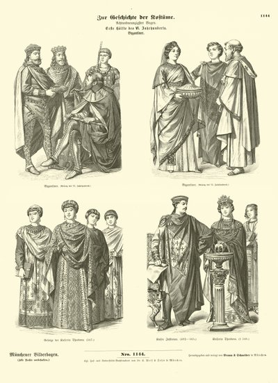 Costumes byzantins, première moitié du VIe siècle - German School