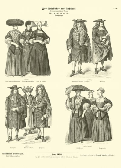 Costumes de Strasbourg, XVIIe siècle - German School