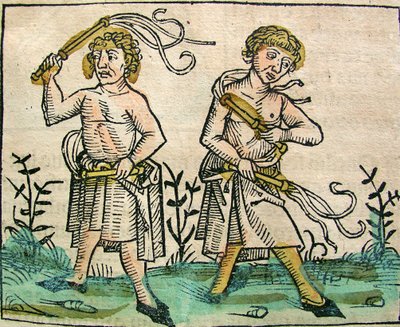 Flagellants, publié dans la Chronique de Nuremberg, 1493 - German School