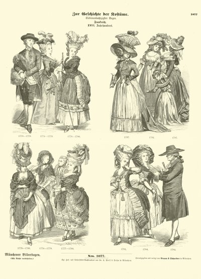 Costumes français, XVIIIe siècle - German School