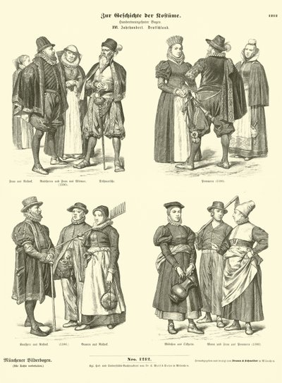 Costumes allemands, 16e siècle - German School