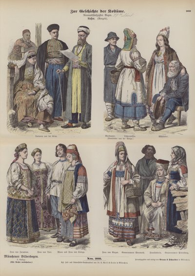 Costumes russes, fin du XIXe siècle - German School