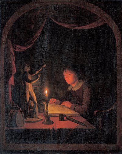 Jeune artiste dessinant - Gerrit Dou