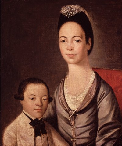 Mme Aaron Lopez et son fils, Joshua - Gilbert Stuart