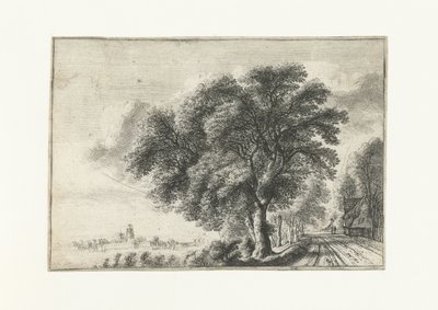 Paysage avec vue sur Dordrecht à gauche - Gilles Neyts