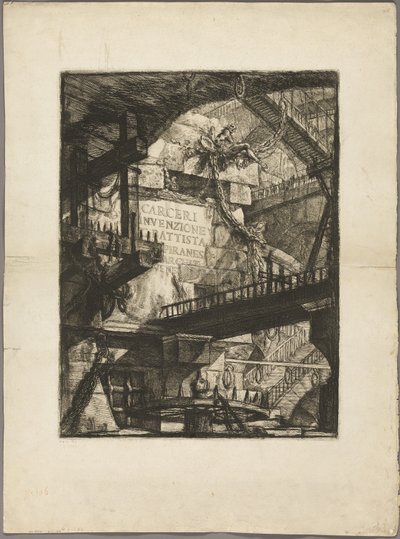 Page de titre des Prisons imaginaires - Giovanni Battista Piranesi