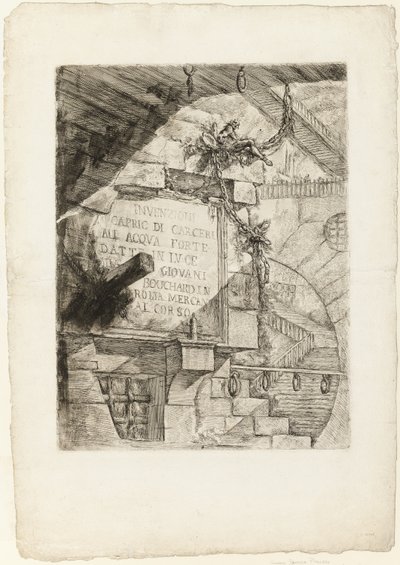 Page de titre des Prisons imaginaires - Giovanni Battista Piranesi